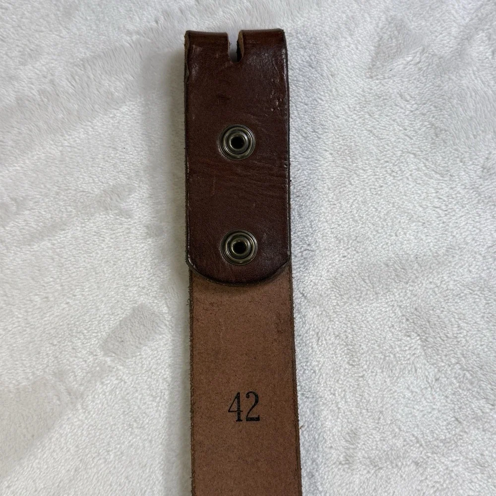 Tecovas Brown Leather Belt Strap Size 42 Made In USA Western Cowboy No Buckle
